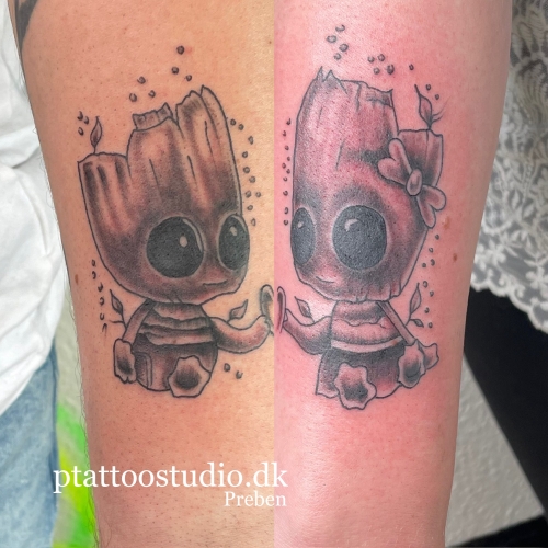 Groot tatovering lavet ved P Tattoo Studio nær Silkeborg