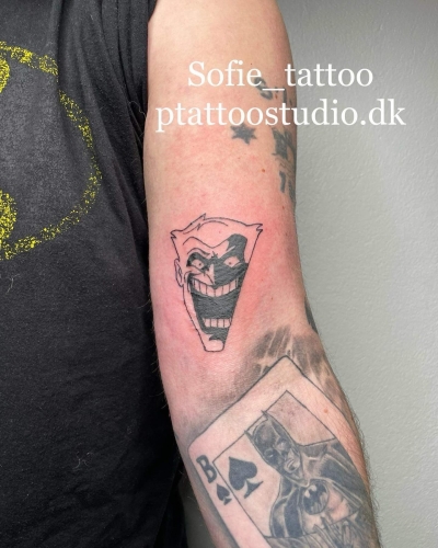 The Joker tatovering lavet af P Tattoo Studio nær Herning